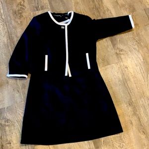 Black shift dress with matching jacket